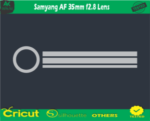 Samyang AF 35mm f2.8 Lens Skin Vector Template