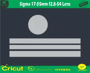 Sigma 17-35mm f2.8-54 Lens Skin Vector Template