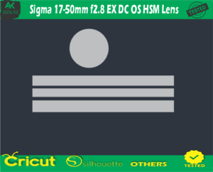 Sigma 17-50mm f2.8 EX DC OS HSM Lens Skin Vector Template