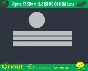 Sigma 17-50mm f2.8 EX DC OS HSM Lens Skin Vector Template