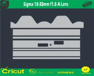 Sigma 18-35mm f1.8 A Lens Skin Vector Template