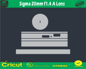 Sigma 20mm f1.4 A Lens Skin Vector Template