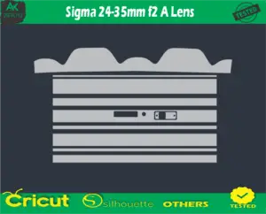 Sigma 24-35mm f2 A Lens Skin Vector Template