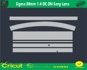 Sigma 30mm 1.4 DC DN Sony Lens Skin Vector Template