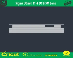 Sigma 30mm f1.4 DC HSM Lens Skin Vector Template