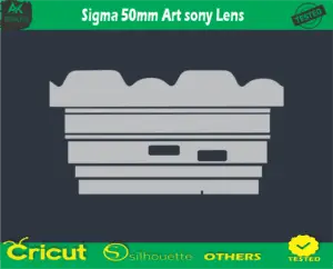 Sigma 50mm Art sony Lens Skin Vector Template