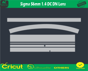 Sigma 56mm 1.4 DC DN Lens Skin Vector Template