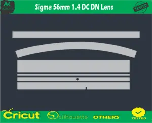 Sigma 56mm 1.4 DC DN Lens Skin Vector Template