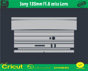 Sony 135mm f1.8 zeiss Lens Skin Vector Template
