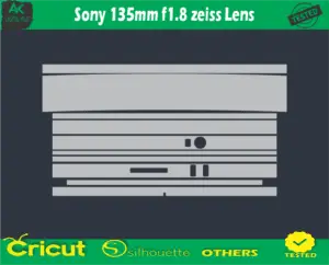 Sony 135mm f1.8 zeiss Lens Skin Vector Template