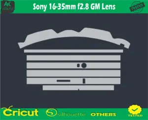 Sony 16-35mm f2.8 GM Lens Skin Vector Template