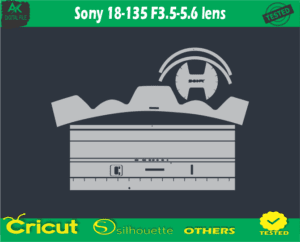 Sony 18-135 F3.5-5.6 lens Skin Vector Template