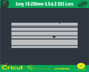 Sony 18-200mm 3.5-6.3 OSS Lens Skin Vector Template