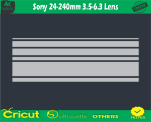 Sony 24-240mm 3.5-6.3 Lens Skin Vector Template