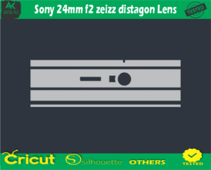 Sony 24mm f2 zeizz distagon Lens Skin Vector Template