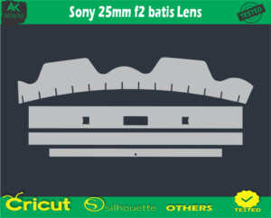 Sony 25mm f2 batis Lens Skin Vector Template