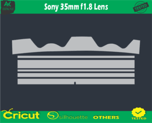 Sony 35mm f1.8 Lens Skin Vector Template