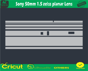 Sony 50mm 1.5 zeiss planar Lens Skin Vector Template