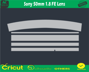 Sony 50mm 1.8 FE Lens Skin Vector Template