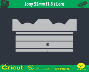 Sony 55mm f1.8 z Lens Skin Vector Template