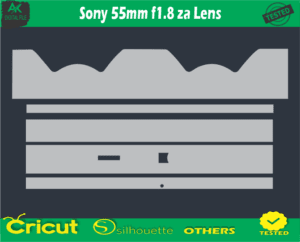Sony 55mm f1.8 za Lens Skin Vector Template