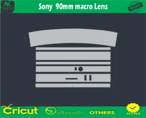 Sony 90mm macro Lens Skin Vector Template