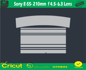 Sony E-55- 210mm f 4.5- 6.3 Lens Skin Vector Template