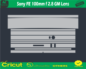 Sony FE 100mm f 2.8 GM Lens Skin Vector Template