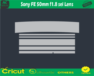 Sony FE 50mm f1.8 sel Lens Skin Vector Template
