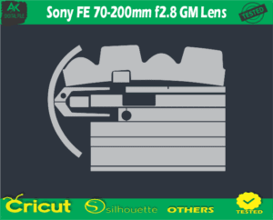 Sony FE 70-200mm f2.8 GM Lens Skin Vector Template