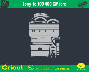 Sony fe 100-400 GM lens Skin Vector Template
