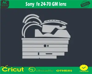 Sony fe 24 70 GM lens Skin Vector Template