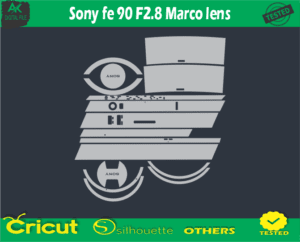 Sony fe 90 F2.8 Marco lens Skin Vector Template