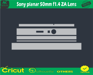 Sony planar 50mm f1.4 ZA Lens Skin Vector Template