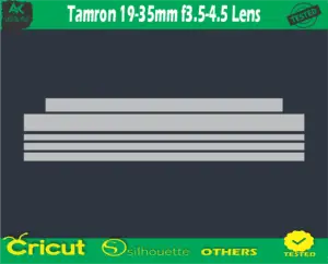 Tamron 19-35mm f3.5-4.5 Lens Skin Vector Template