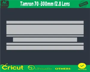 Tamron 70 -300mm f2.8 Lens Skin Vector Template