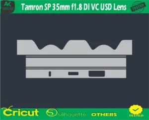 Tamron SP 35mm f1.8 DI VC USD Lens Skin Vector Template