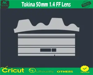 Tokina 50mm 1.4 FF Lens Skin Vector Template