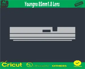 Youngno 85mm1.8 Lens Skin Vector Template