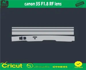 canon 35 F1.8 RF lens Skin Vector Template