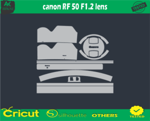 canon RF 50 F1.2 lens Skin Vector Template