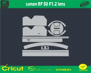 canon RF 50 F1.2 lens Skin Vector Template