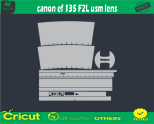 canon ef 135 F2L usm lens Skin Vector Template