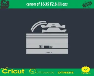 canon ef 16-35 F2.8 III lens Skin Vector Template