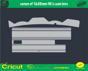canon ef 16-35mm f4l is usm lens Skin Vector Template