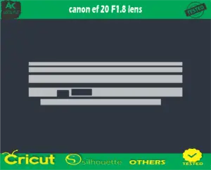 canon ef 20 F1.8 lens Skin Vector Template