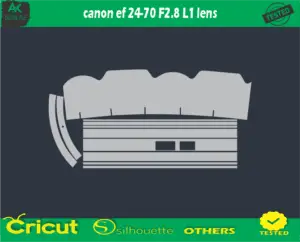 canon ef 24-70 F2.8 L1 lens Skin Vector Template