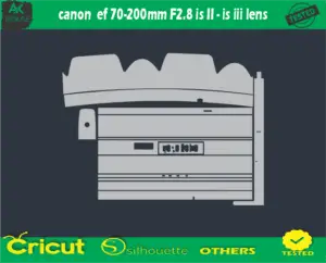 canon ef 70-200mm F2.8 is II – is iii lens Skin Vector Template