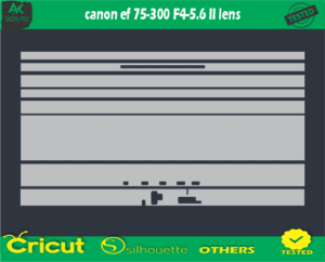 canon ef 75-300 F4-5.6 II lens Skin Vector Template