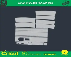 canon ef 75-300 F4-5.6 IS lens Skin Vector Template